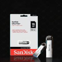 فلاش SanDisk Ultra Flair Z73 USB 3.0 – بسعات 16 جيجابايت / 24 جيجابايت / 128 جيجابايت، وحدة تخزين عالية السرعة