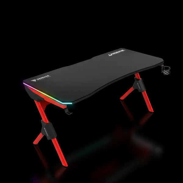 مكتب ألعاب RGB مقاس 160×75×60 سم – طاولة كمبيوتر احترافية بإضاءة LED
