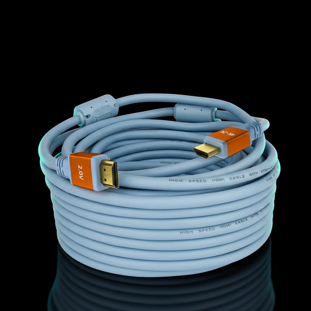 HDMI Blue Cable 20M – 4K High-Speed Video & Audio Cable for PC, TV & Monitor