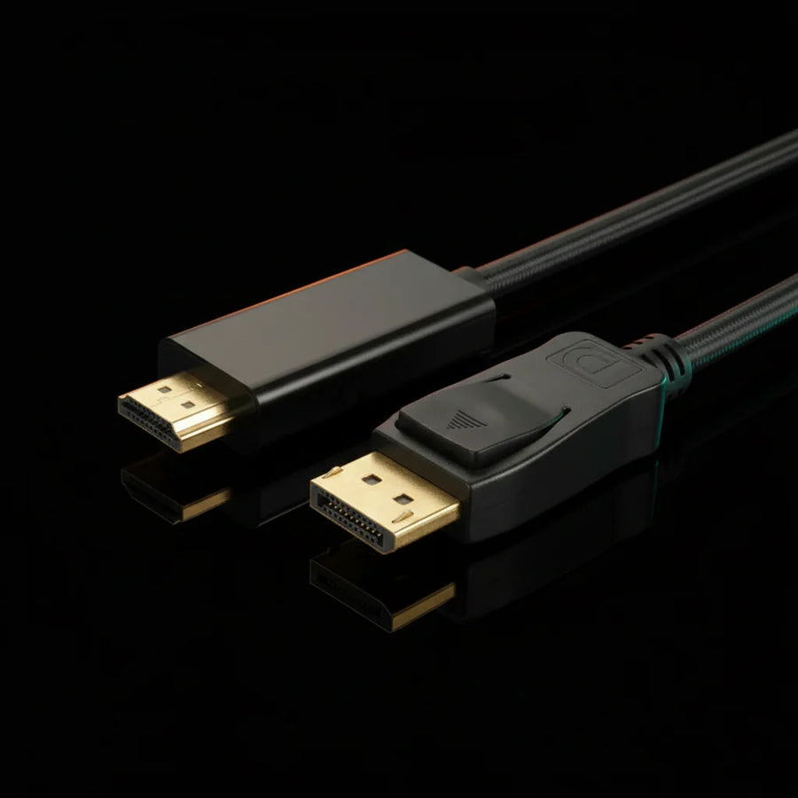 كابل DisplayPort إلى HDMI – كابل فيديو وصوت عالي السرعة لأجهزة الكمبيوتر واللابتوب والشاشات