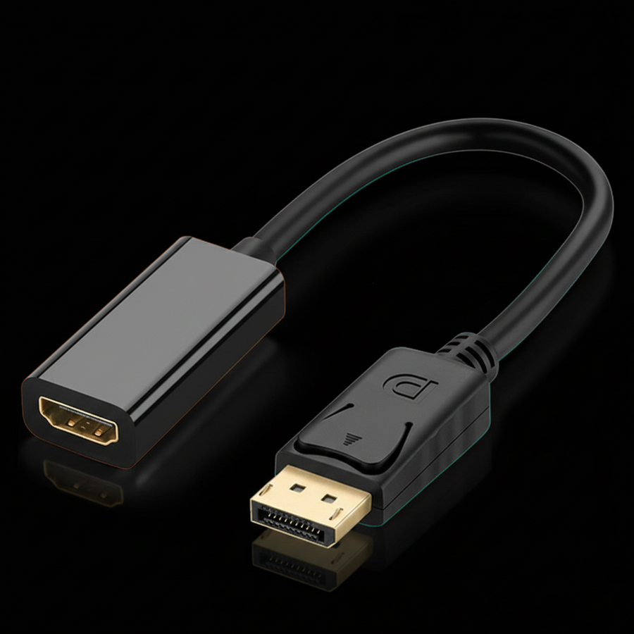 HDMI to DisplayPort Converter – High-Speed Video & Audio Adapter for PC, Laptop & Monitor