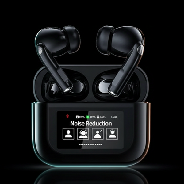 A9 Pro ANC TWS Wireless Earbuds – Touch Screen Display & Active Noise Cancelling