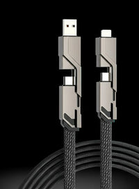 Fast Charging 4-in-1 Multi-Device Cable – USB-A to USB-C / Lightning / Micro USB