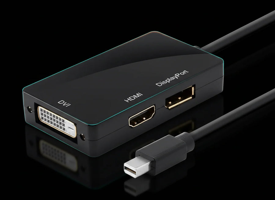 محول Mini DisplayPort إلى HDMI / DVI / VGA – محول فيديو 3 في 1