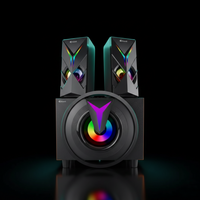 Kisonli TM-1000U 2.1 RGB Speakers – 16W Multimedia Speaker System with Subwoofer