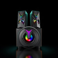 سماعات Kisonli TM-1000U نظام 2.1 بإضاءة RGB – قدرة 16 واط مع مضخم صوت (Subwoofer)