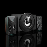 سماعات Kisonli TM-1000U نظام 2.1 بإضاءة RGB – قدرة 16 واط مع مضخم صوت (Subwoofer)