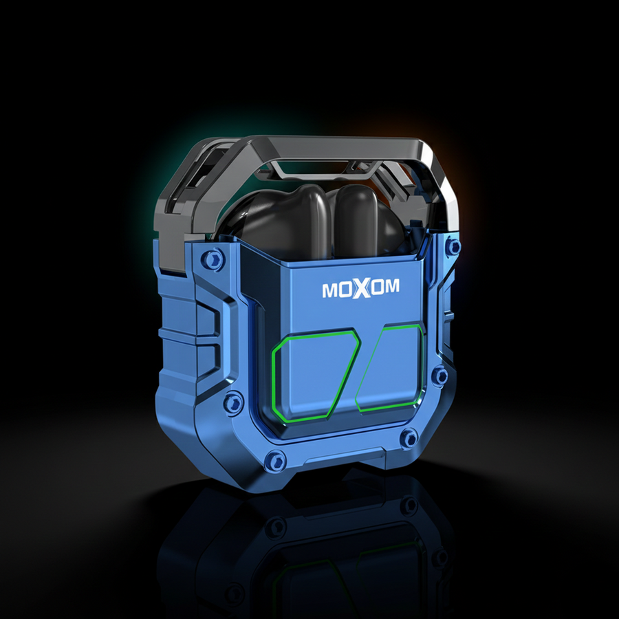 Moxom MX-TW22 Bluetooth Wireless Earbuds – True Wireless AirPods with Charging Case