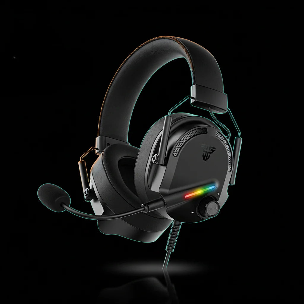 سماعة ألعاب Fantech HG26 مع إضاءة RGB وميكروفون بإلغاء الضوضاء
