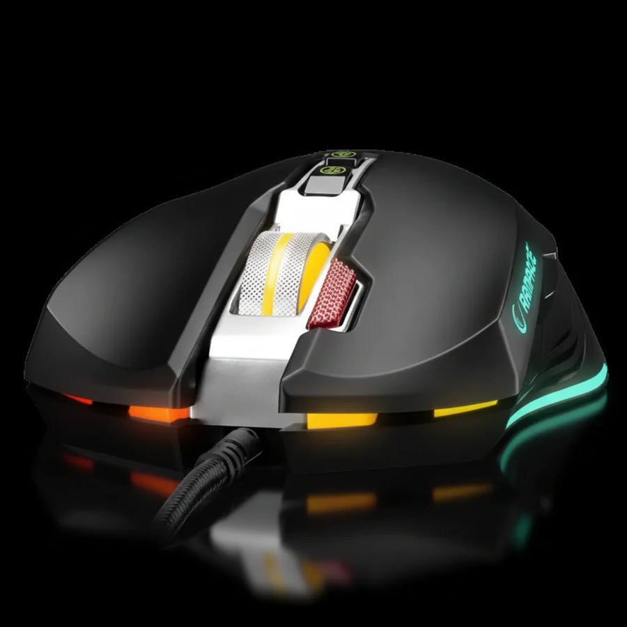ماوس ألعاب Rampage SMX-R75 STRIKER مع إضاءة RGB ودقة DPI قابلة للتعديل