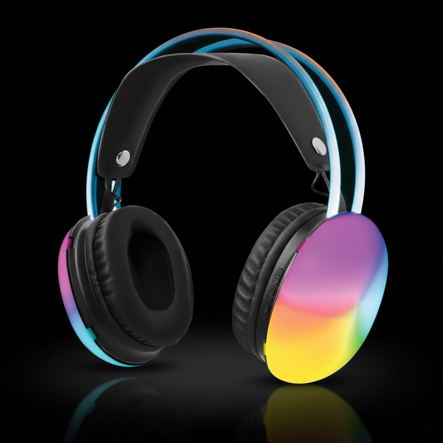 PG580 Disco Pulse Headphones with LED Lights & Deep Bass