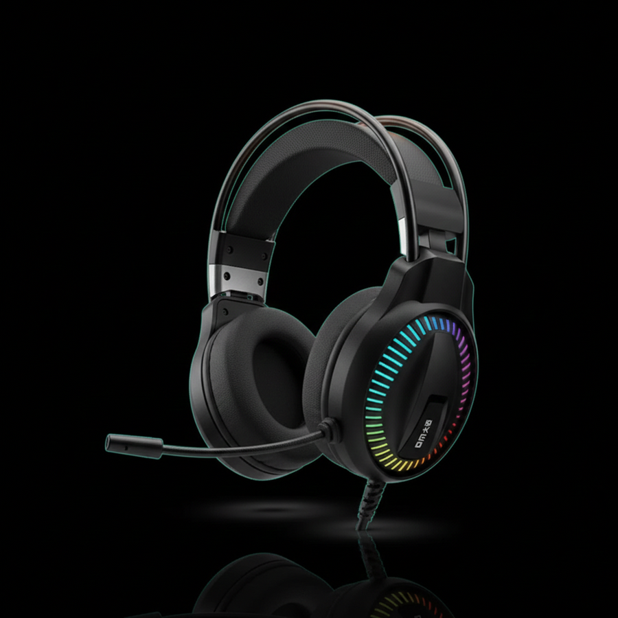 DM T710 RGB Gaming Headset with Surround Sound & LED Lighting