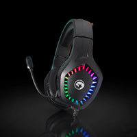 H8360 Tactic 20 Gaming Headphones – Over-Ear, Wired, RGB, Noise-Cancelling Mic, 3.5mm & USB