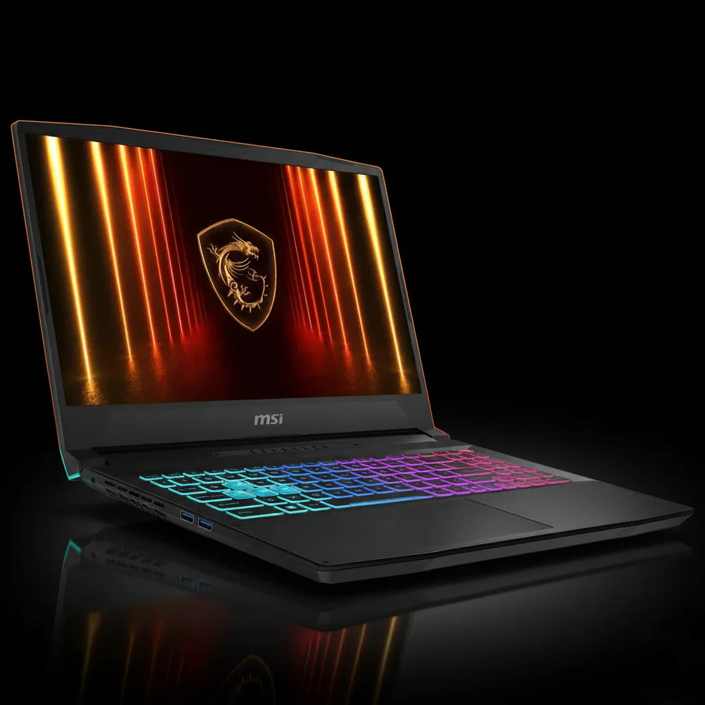 لابتوب MSI موديل KATANA 15HX – معالج Intel i7-14650HX، ذاكرة 16GB، تخزين 1TB SSD، بطاقة رسومات RTX 5070، شاشة 15.6 بوصة