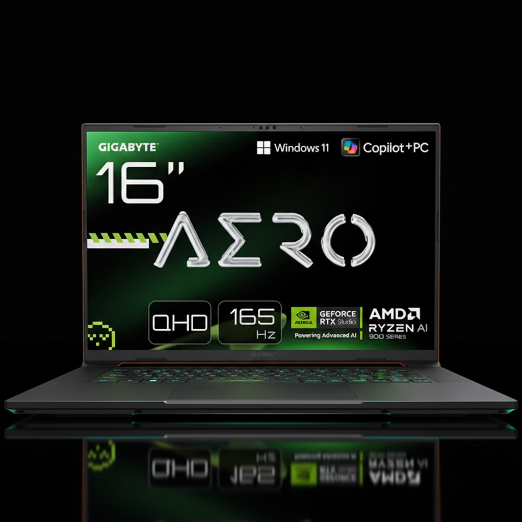 GIGABYTE AERO X16 Laptop – Ryzen 7 35, 32GB RAM, 1TB SSD, RTX 5070, 16" Display, Ryzen AI