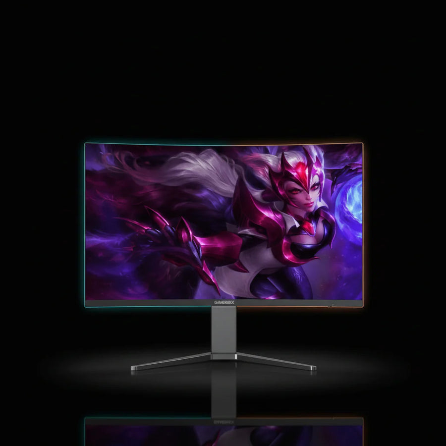 شاشة ألعاب GAMEMAX موديل GMX32C1650 بمقاس 32 بوصة بانحناء – دقة WQHD، معدل تحديث 165Hz، زمن استجابة 1ms، لوحة VA