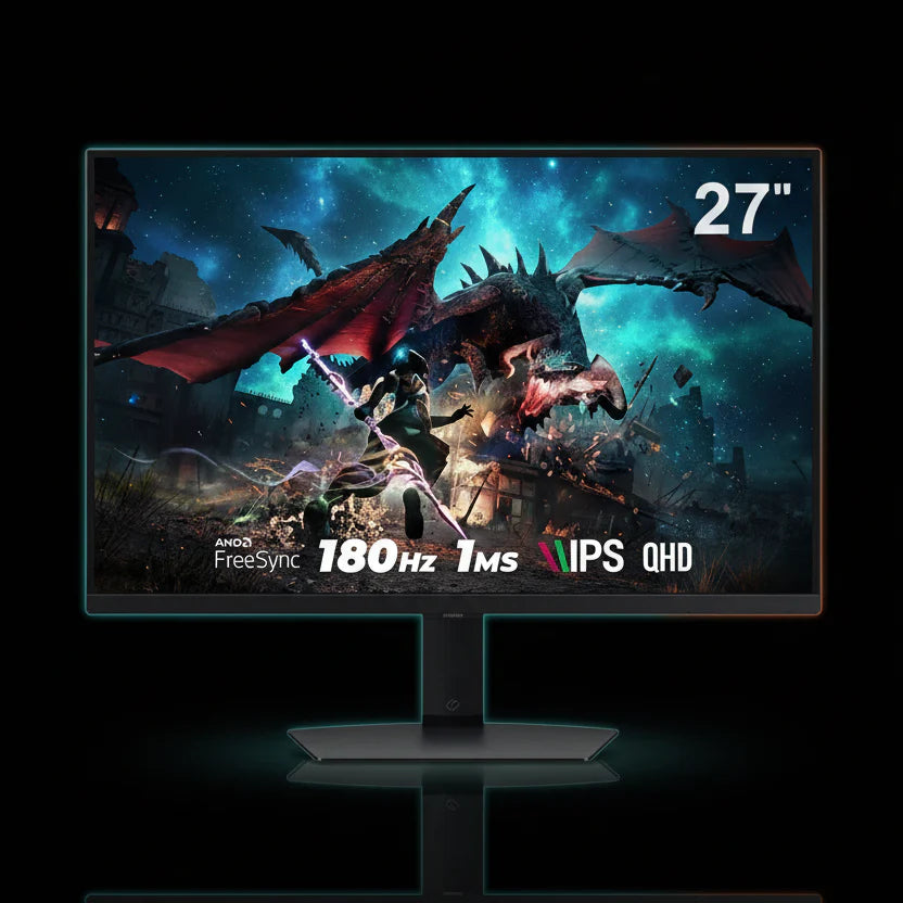 شاشة ألعاب سامسونج Odyssey G5 G50D بمقاس 27 بوصة – معدل تحديث 180Hz، زمن استجابة 1ms، لوحة VA