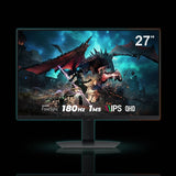 شاشة ألعاب سامسونج Odyssey G5 G50D بمقاس 27 بوصة – معدل تحديث 180Hz، زمن استجابة 1ms، لوحة VA