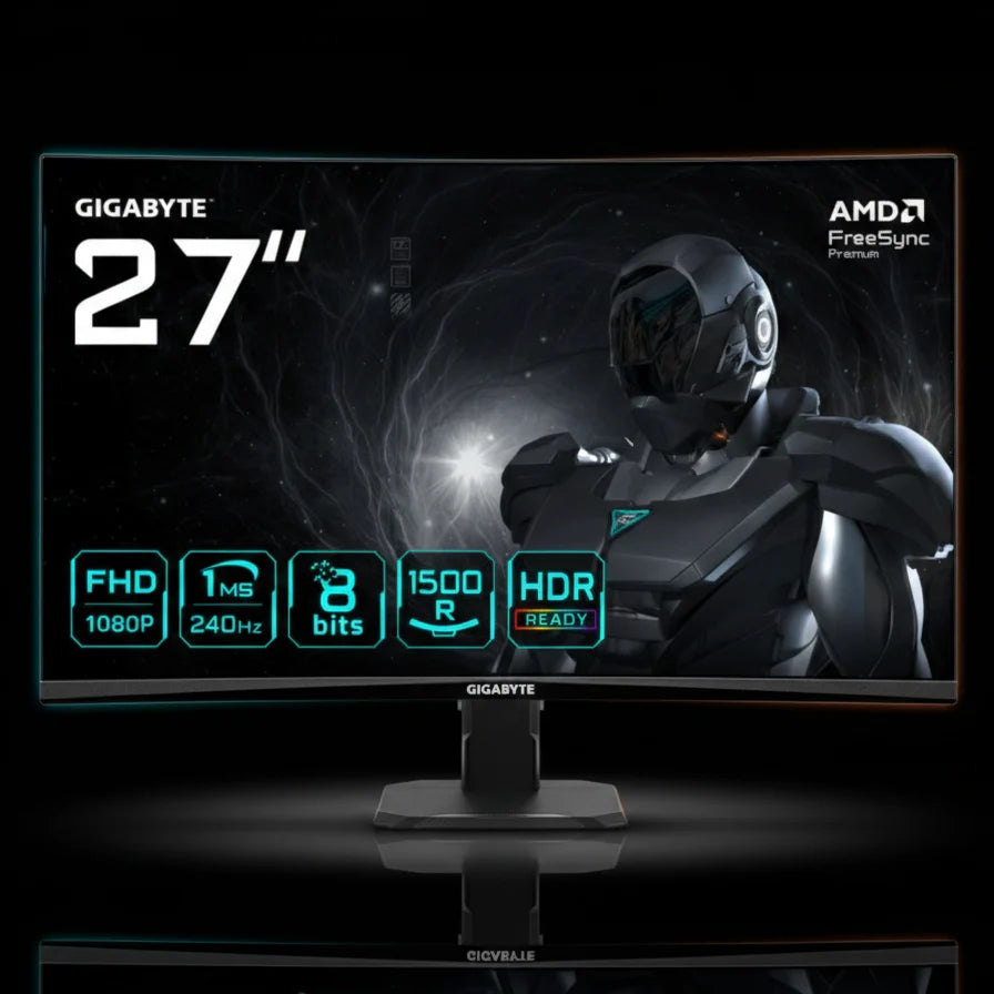 شاشة ألعاب Gigabyte GS27FC2 بمقاس 27 بوصة بانحناء – معدل تحديث 240Hz، زمن استجابة 1ms، لوحة IPS