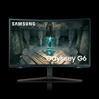 شاشة ألعاب سامسونج Odyssey G65B بانحناء 32 بوصة – بدقة QHD، معدل تحديث 165Hz، زمن استجابة 1ms