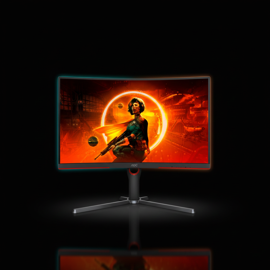 AOC 1500R Curved Gaming Monitor – 27" 240Hz, 0.5ms Response Time, Full HD / QHD