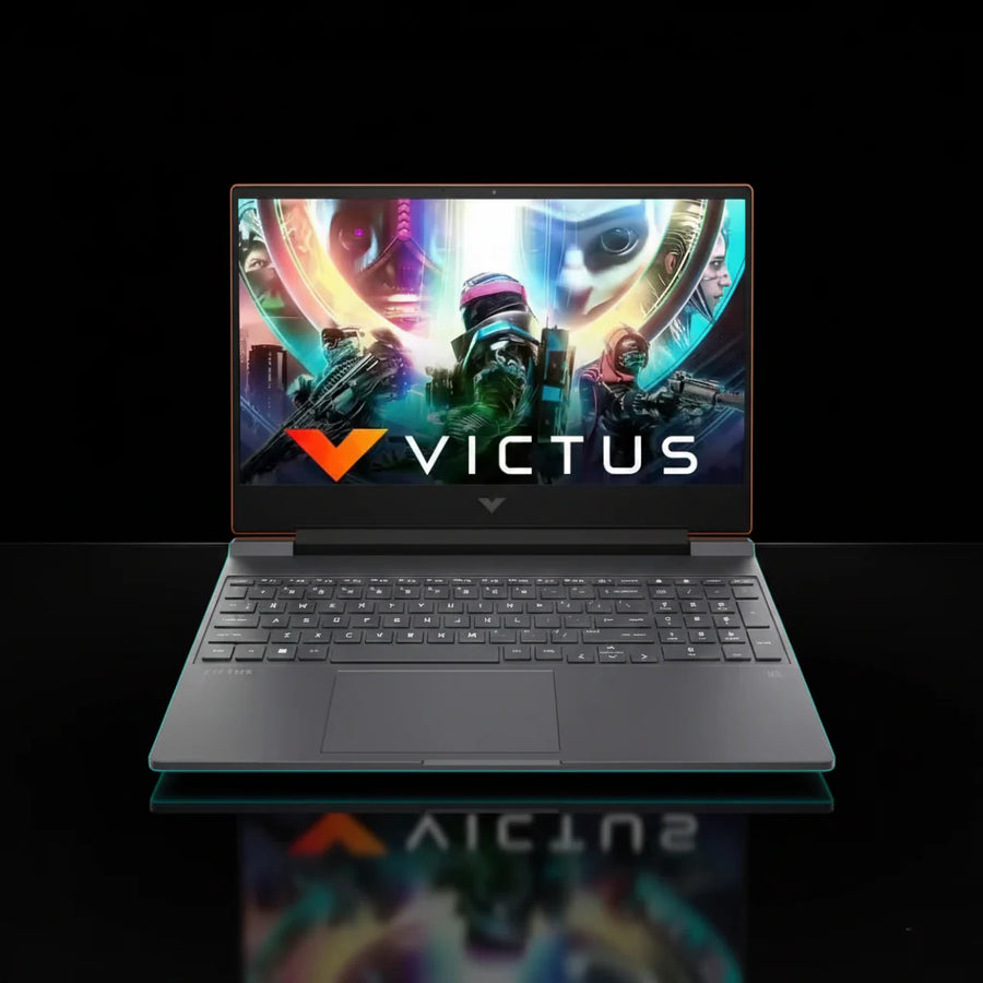 لابتوب ألعاب HP Victus بشاشة 15.6 بوصة بمعدل تحديث 144Hz – معالج Intel Core i7 الجيل الثالث عشر، ذاكرة 16 جيجابايت RAM، سعة 512 جيجابايت SSD، كرت شاشة NVIDIA GeForce RTX 4050 بسعة 6GB