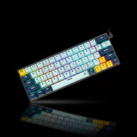 لوحة مفاتيح ميكانيكية للألعاب FANTECH ATOM81 MK875V2 – سلسلة MIZU لون أزرق سماوي مع إضاءة RGB