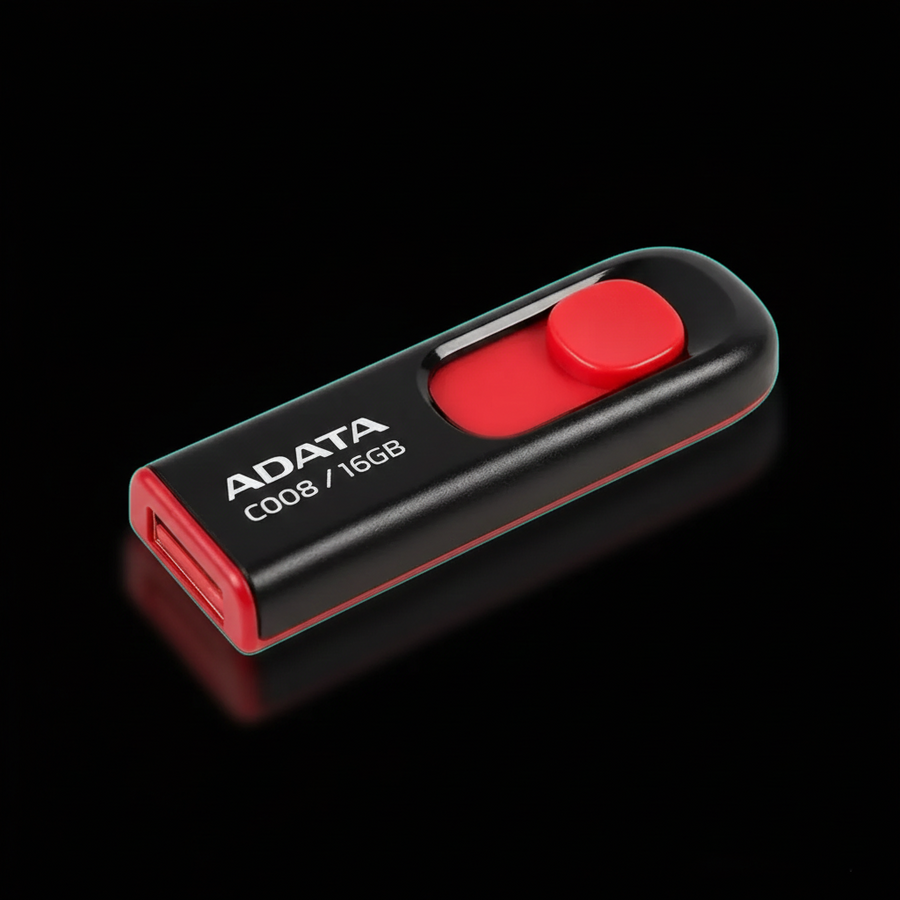 فلاش ADATA C008 USB – بسعة 16 جيجابايت، وحدة تخزين محمولة