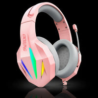 سماعة رأس ERXUNG J5 سلكية للألعاب – إصدار Pink باللون الوردي