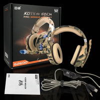 سماعة رأس Kotion Each G2600 RGB سلكية للألعاب – إصدار Camo Yellow